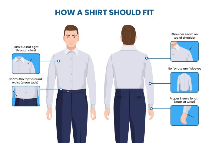 Men's dress shirt sizing guide