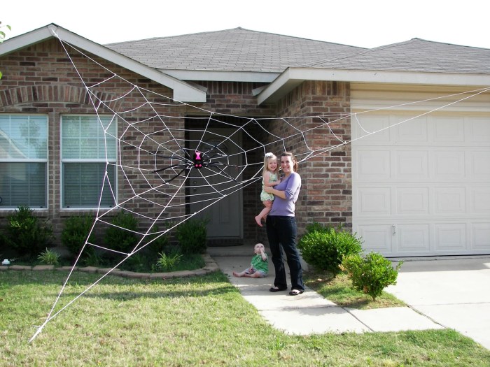 Web spider halloween outdoor rope decoration yard mega huge decor