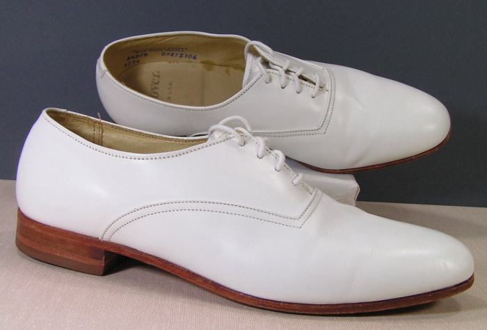 Vintage mens white dress shoes