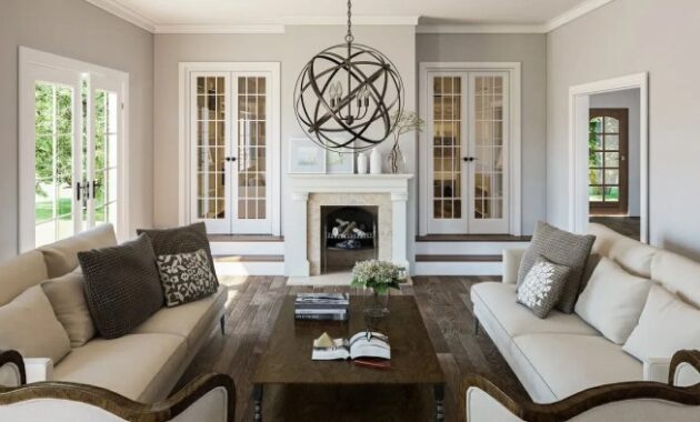 How to decorate a transitional living room