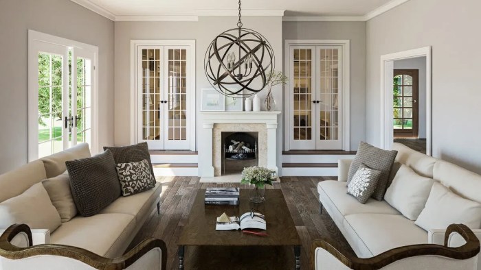 How to decorate a transitional living room